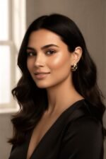 ⁦Gucci Blondie Crystal Mini Earrings in Gold-Toned Brass with Crystals⁩ - الصورة ⁦4⁩