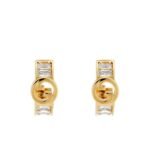 Gucci Blondie Crystal Mini Earrings in Gold-Toned Brass with Crystals