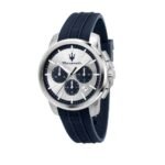 Maserati Successo Men's Blue Silicone Chronograph Watch