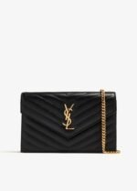 ⁦Saint Laurent Monogram Leather Chain Wallet - Gold Hardware⁩ - الصورة ⁦3⁩