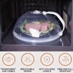 Transparent Microwave Splatter Cover with Steam Vent and Handle - Image 2