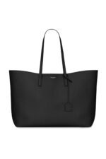 Saint Laurent East/West Leather Tote Bag - Black