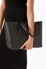 Saint Laurent East/West Leather Tote Bag - Black - Image 7