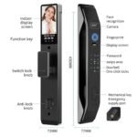 3D Face Recognition 6-in-1 Smart Door Lock with HD Video Peephole - Image 3