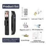 3D Face Recognition 6-in-1 Smart Door Lock with HD Video Peephole - Image 5