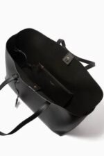 Saint Laurent East/West Leather Tote Bag - Black - Image 3