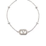 Valentino Garavani VLogo Signature Bracelet in Metal, Pearls, and Crystals