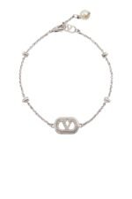 Valentino Garavani VLogo Signature Bracelet in Metal, Pearls, and Crystals