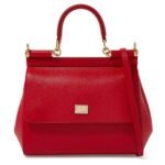 Dolce & Gabbana Miss Sicily Small Dauphine Top-Handle Bag-Red