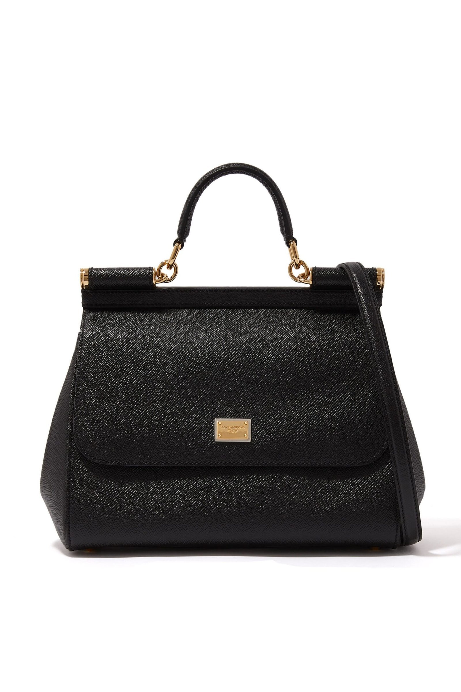 imgi_58_218801544_IN-scaled-2.jpg Dolce & Gabbana Dauphine Miss Sicily Leather Shoulder Bag - الصورة 1