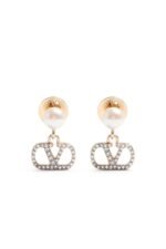 Valentino Garavani VLogo Signature Pearl & Crystal Earrings
