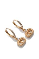 ⁦Valentino Garavani Gold-Tone Ovalette Swarovski Earrings⁩ - الصورة ⁦2⁩